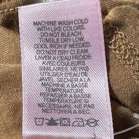 Calypso St. Barth Tan Mock Neck Turtleneck Top Sz M - Picture 5 of 6